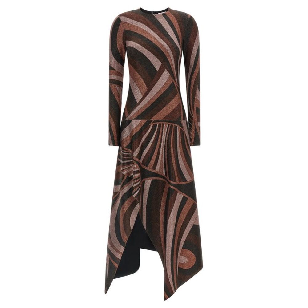 Emilio Pucci Bordeaux Polyamide Midi Women's Dress